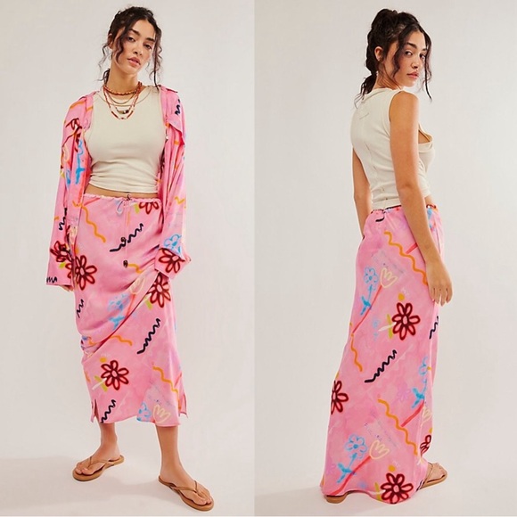 Kinga Csilla Lucky Chalm Column Midi Skirt NWT Sold Out Medium - Picture 1 of 3